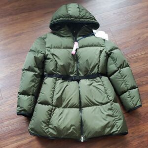 Moncler Womens Khaki Green Down Puffer Jacket Size 3 NEW Designer Quiet Luxury